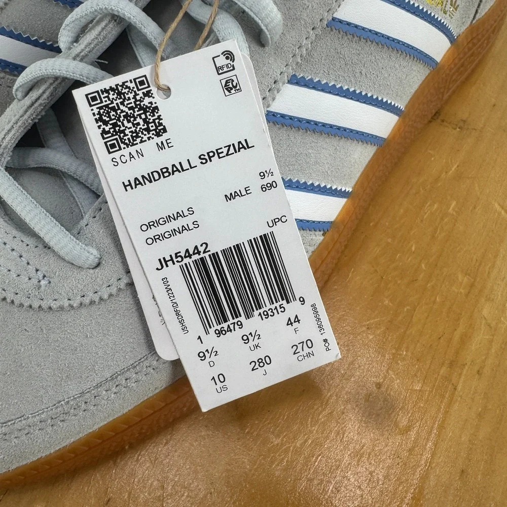 Adidas Originals Handball Spezial Men's Size 10 Shoes Halo Blue Casual Sneakers